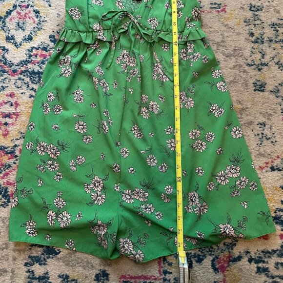 Urban Outfitters Mara Green Floral Romper - S - Picture 8 of 12